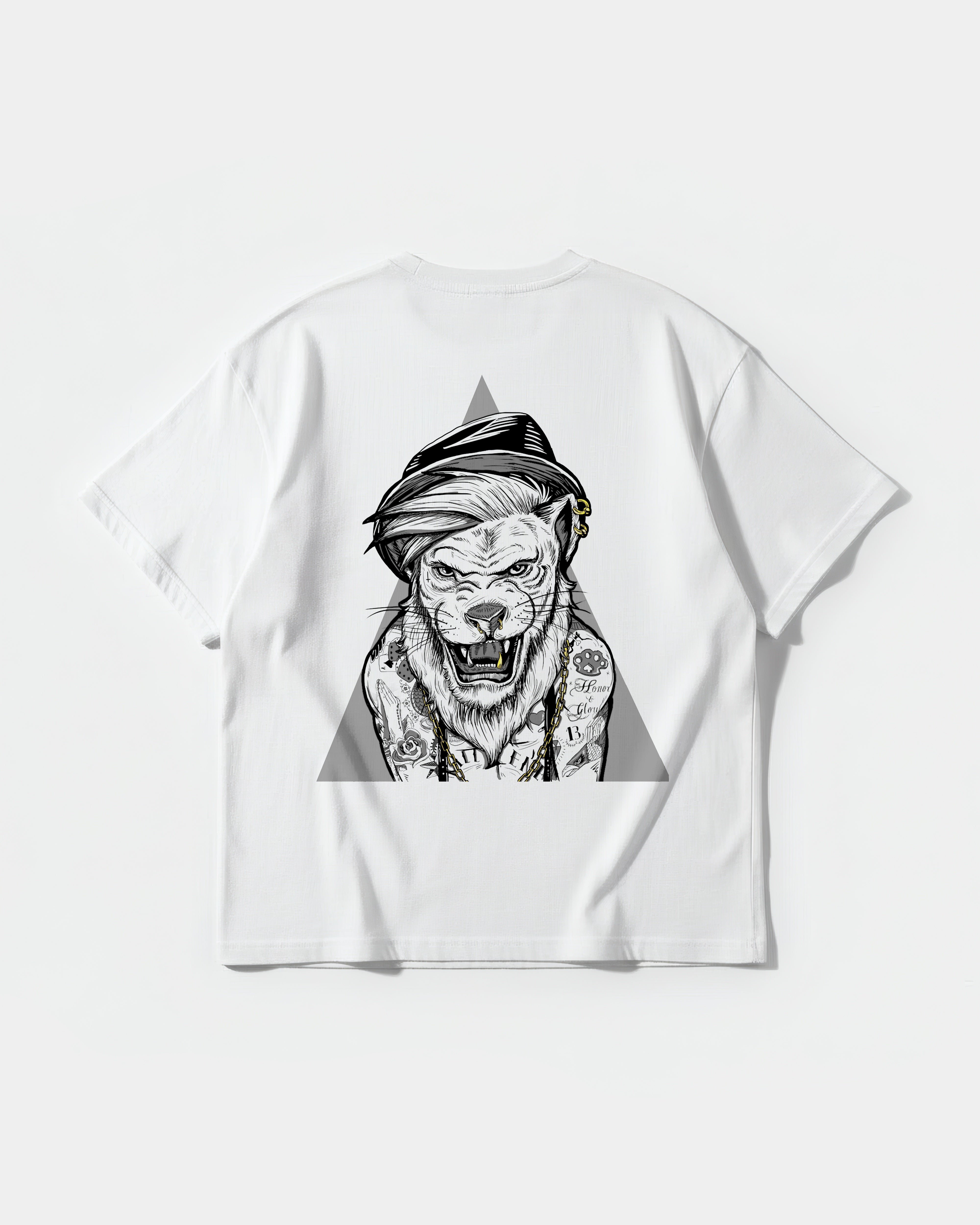 Camiseta Human Lion Big Back Oversize Basic