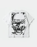 Camiseta Skull Tiger Pocket Front Oversize Basic Blanco