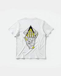Camiseta Iluminati Hand Big Back Regular Basic Blanco