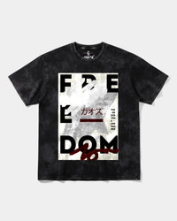 Camiseta Freedom Big Front Oversize Acid Negro