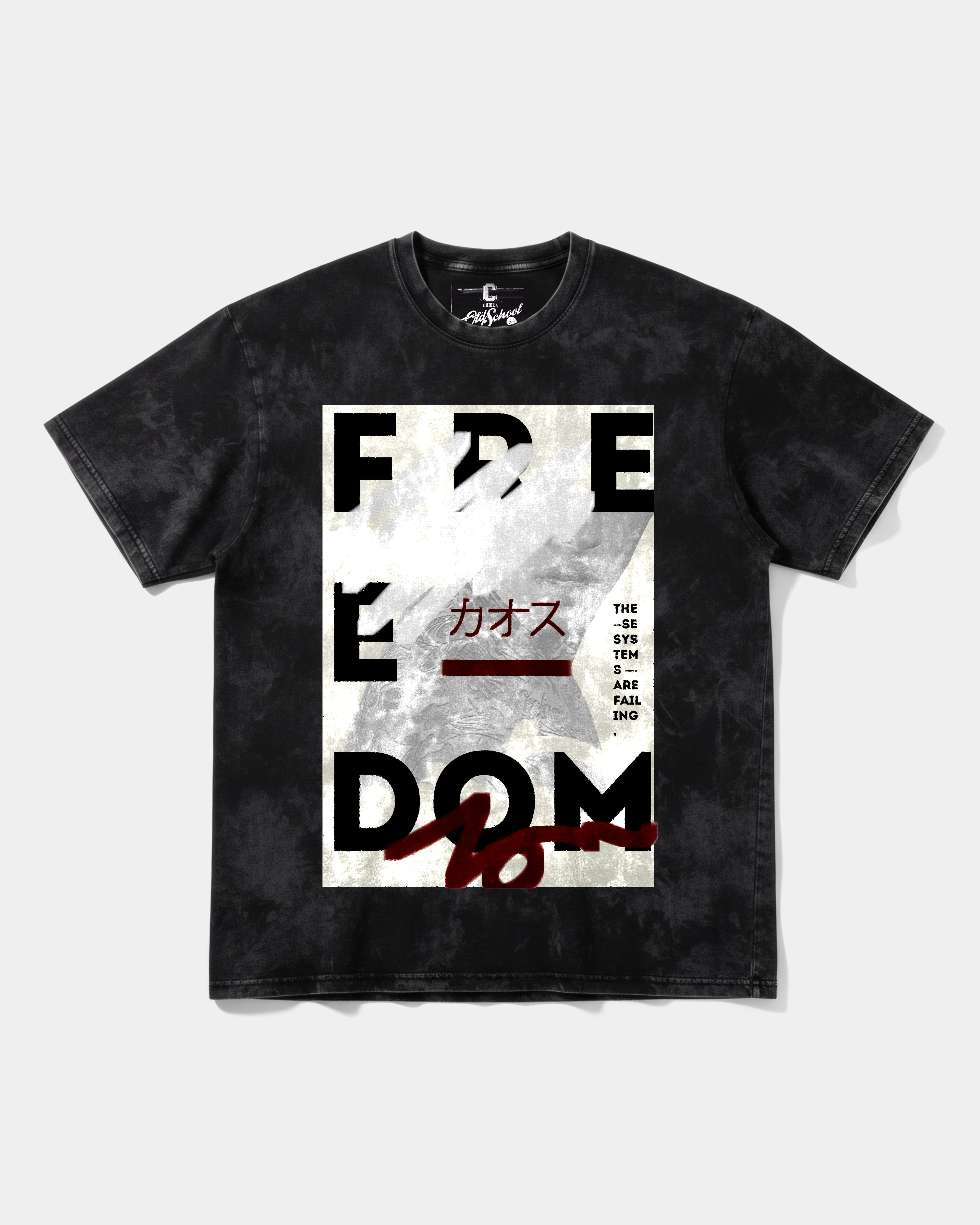 Camiseta Freedom Big Front Oversize Acid