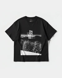 Camiseta Dark Risk White Big Front Oversize Basic Negro