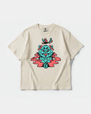 Camiseta Oso Con Gorro Big Front Oversize Basic Beige
