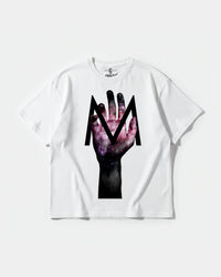 Camiseta Hands M Big Front Oversize Basic Blanco