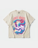 Camiseta Cubica Love Hurts Big Oversize Beige