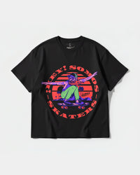 Camiseta Somos Skaters Big Front Oversize Basic Negro