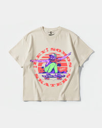 Camiseta Somos Skaters Big Front Oversize Basic Beige