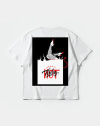 Camiseta Hot Friday White Big Back Oversize Basic Blanco