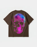 Camiseta Space Skull Big Back Oversize Basic Marron