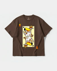Camiseta King S Cocktail Big Front Oversize Basic Marron