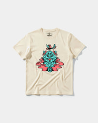 Camiseta Oso Con Gorro Big Front Regular Basic Beige