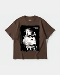 Camiseta Golden Night Big Front Oversize Basic Marron