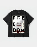 Camiseta Freedom Big Front Oversize Basic Negro