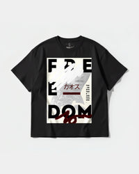 Camiseta Freedom Big Front Oversize Basic Negro