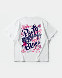 Camiseta Party Beach Big Back Oversize Basic Blanco
