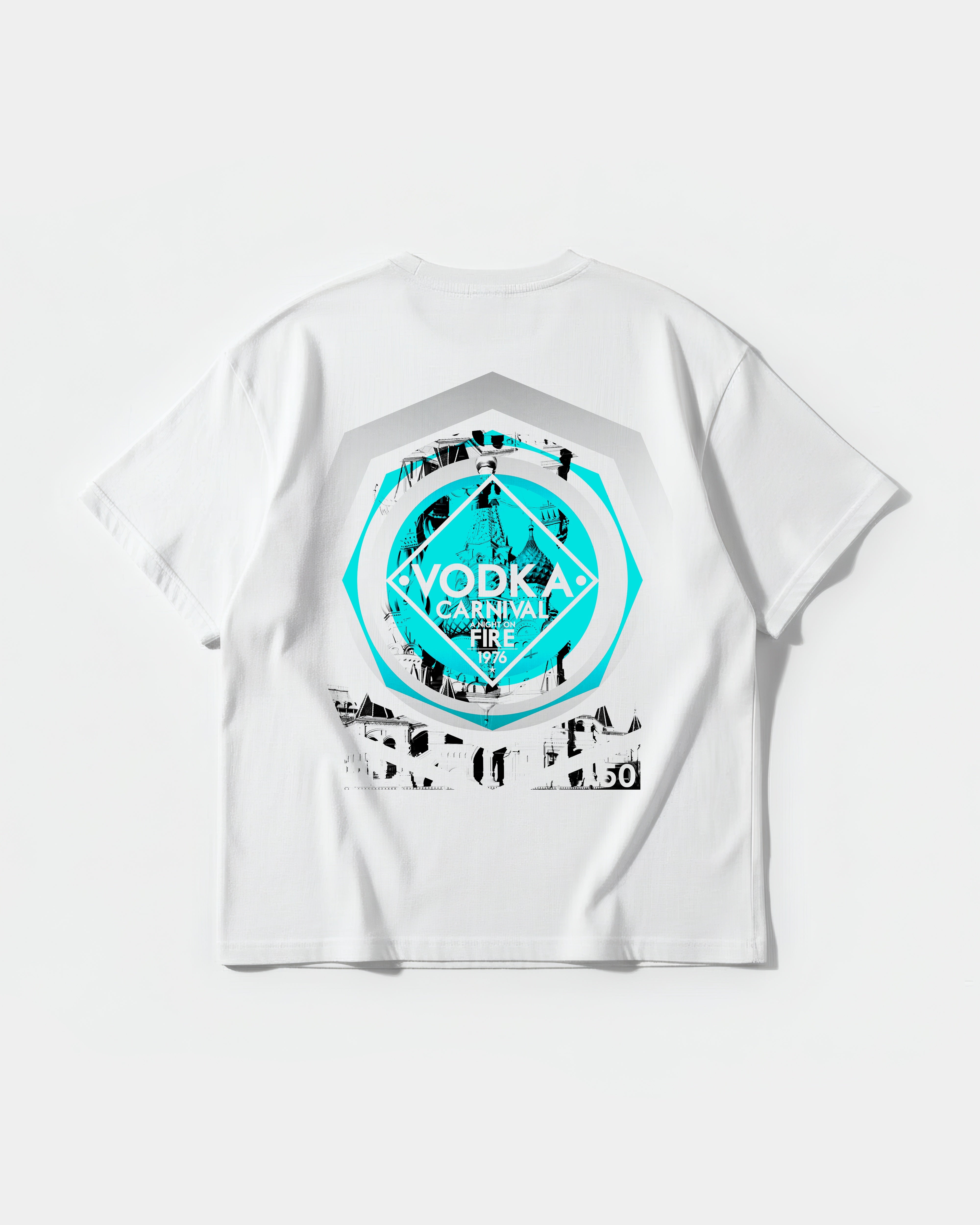 Camiseta Vodka Big Back Oversize Basic