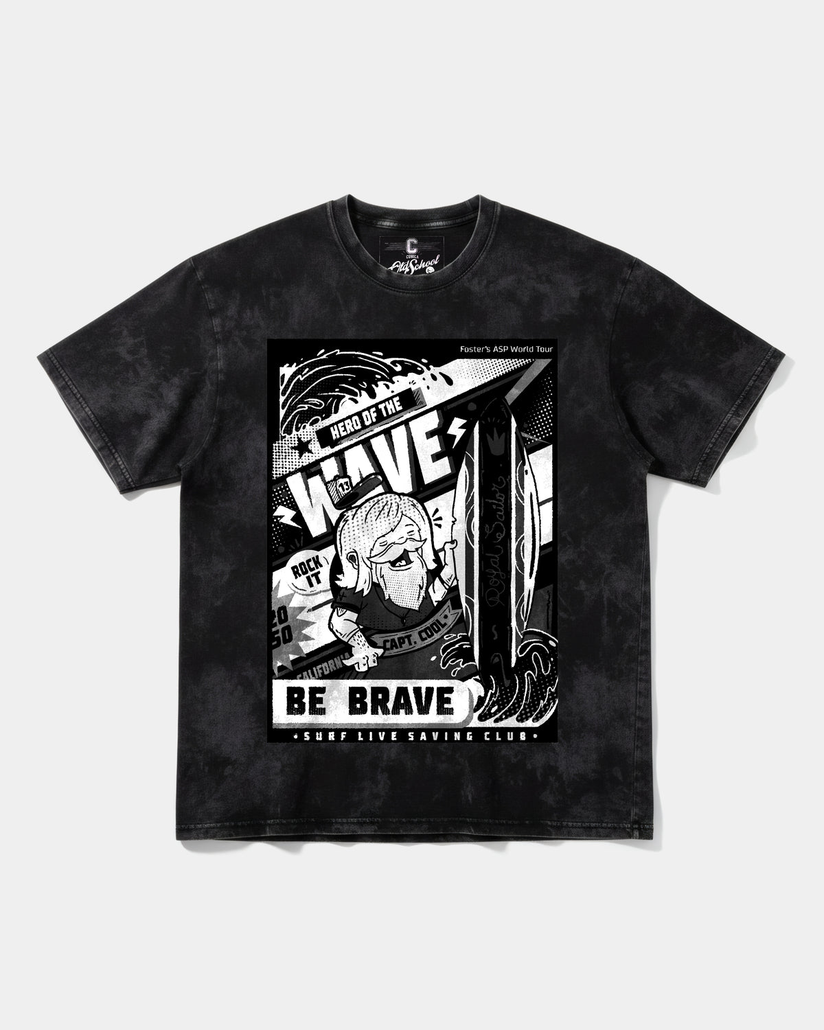 Hero Of The Wave Big Front Oversize Acid T-Shirt
