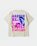 Camiseta Craneos Daft Punk Back Oversize Basic Beige