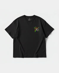 Camiseta Tiger Skull Pocket Front Oversize Basic Negro