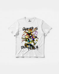Camiseta Where Our Pizza Big Front Regular Basic Blanco