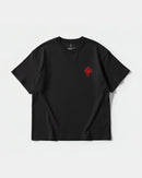 Camiseta Cubica Snake White Pocket Front Oversize Basic Negro