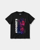 Camiseta Homies White Big Front Regular Basic Negro