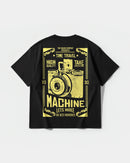 Camiseta Machine Photo Big Back Oversize Basic Negro