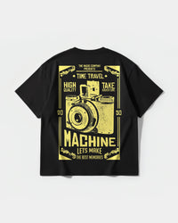 Camiseta Machine Photo Big Back Oversize Basic Negro