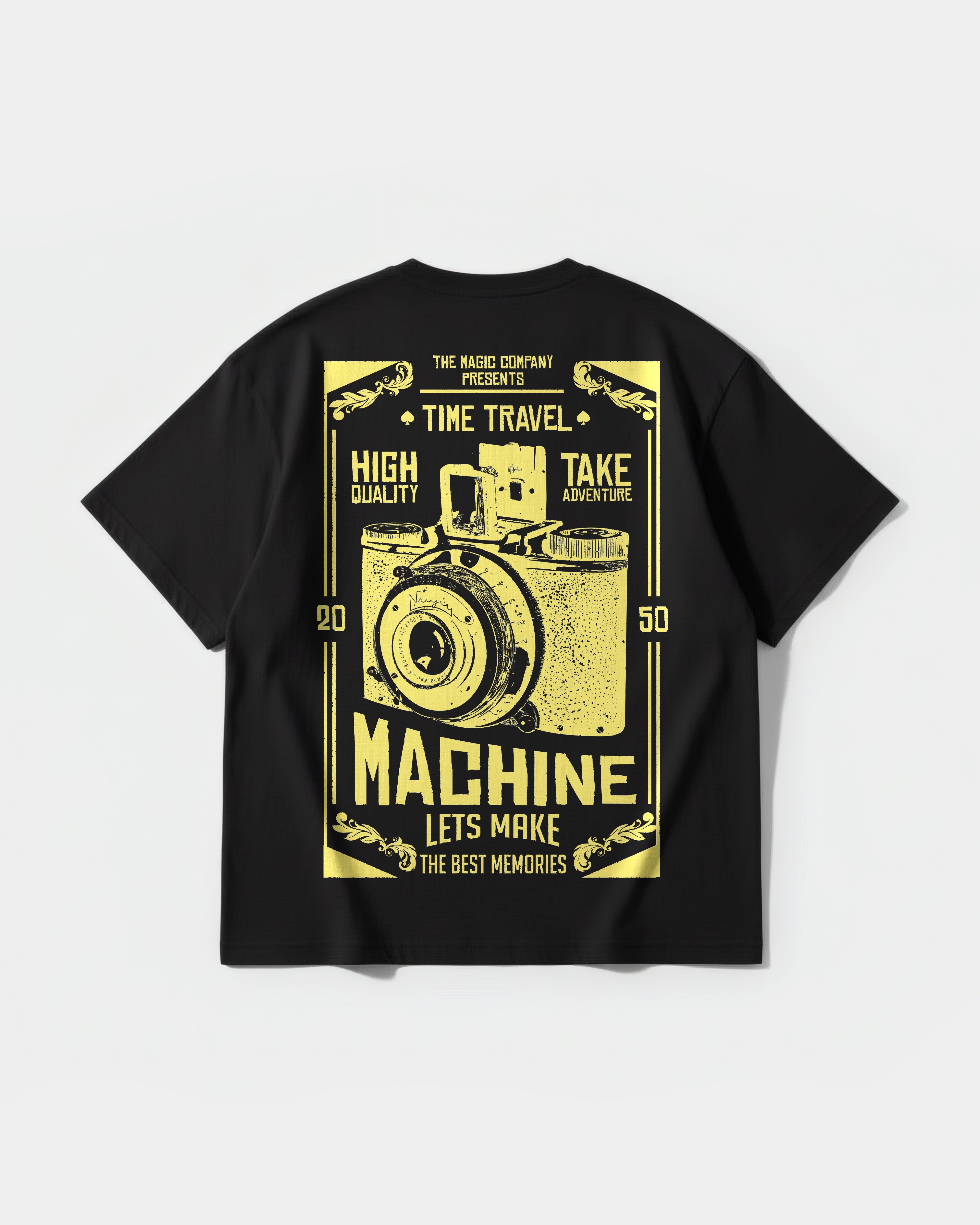 Machine Photo Big Back Oversize Basic T-shirt