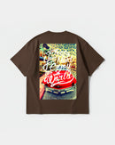 Camiseta Enjoy The World Big Back Oversize Basic Marron