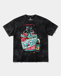Camiseta Fresh Drink Big Front Oversize Acid Negro