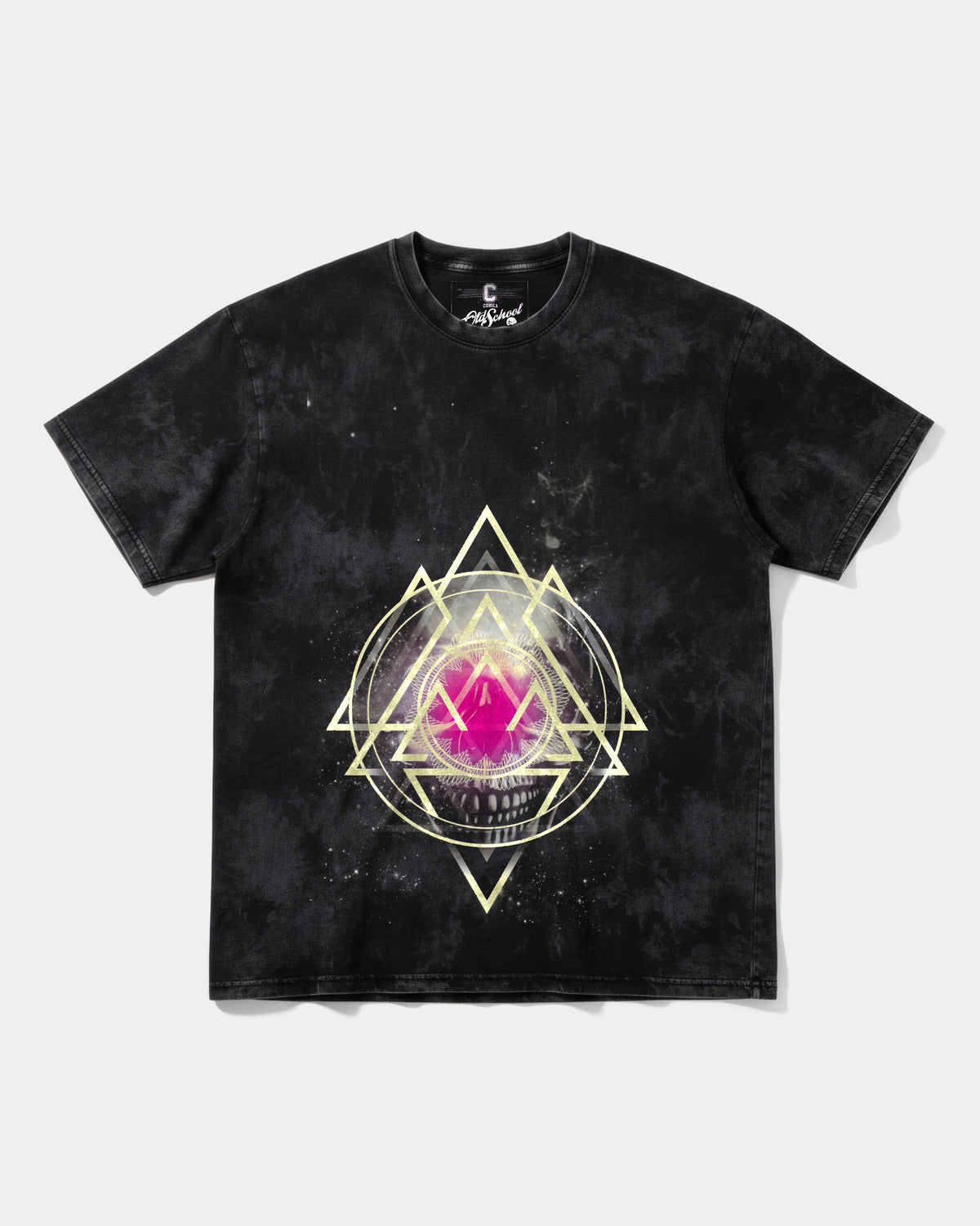 Galactic Skull Big Front Oversize Acid T-Shirt