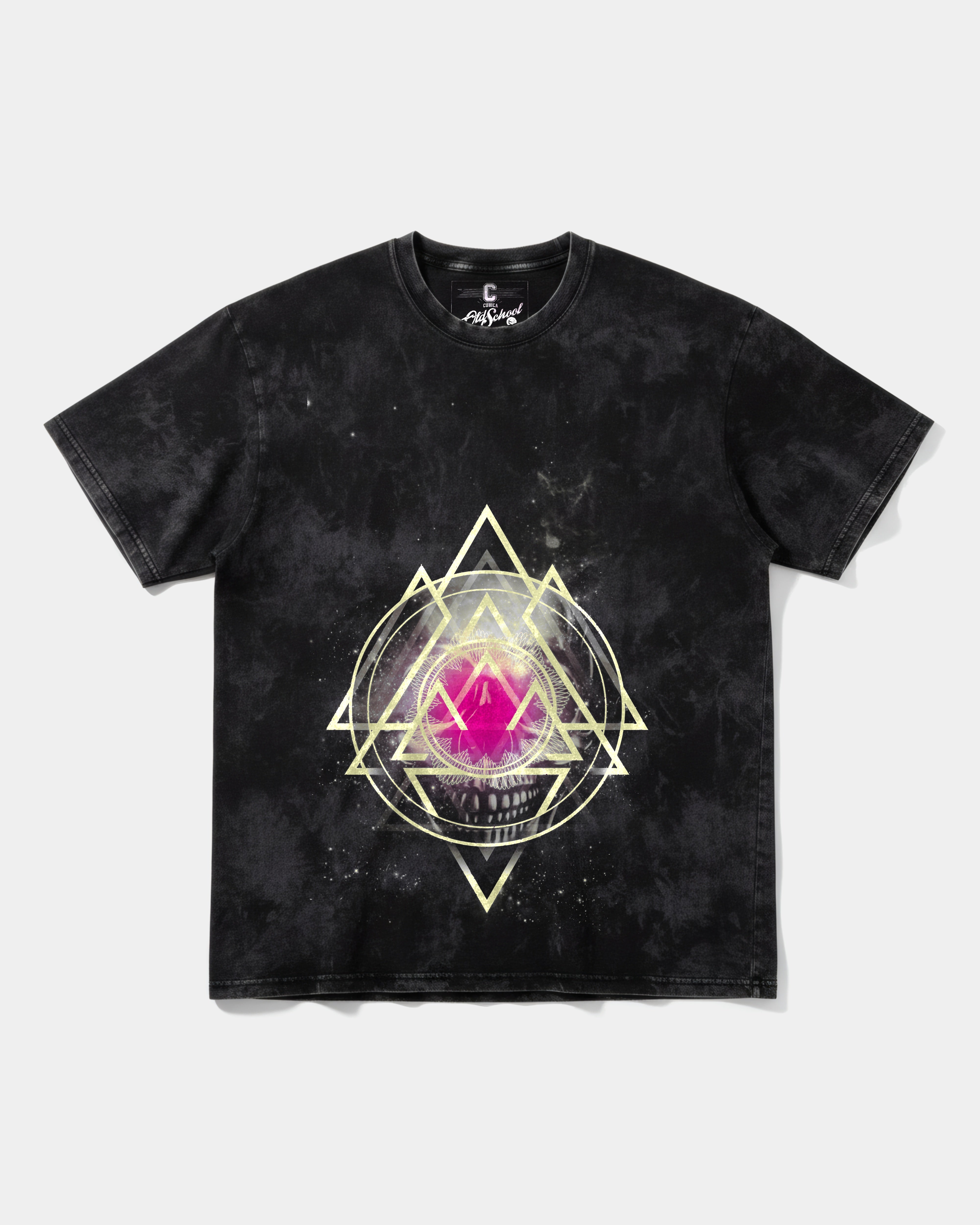 Camiseta Galactic Skull Big Front Oversize Acid