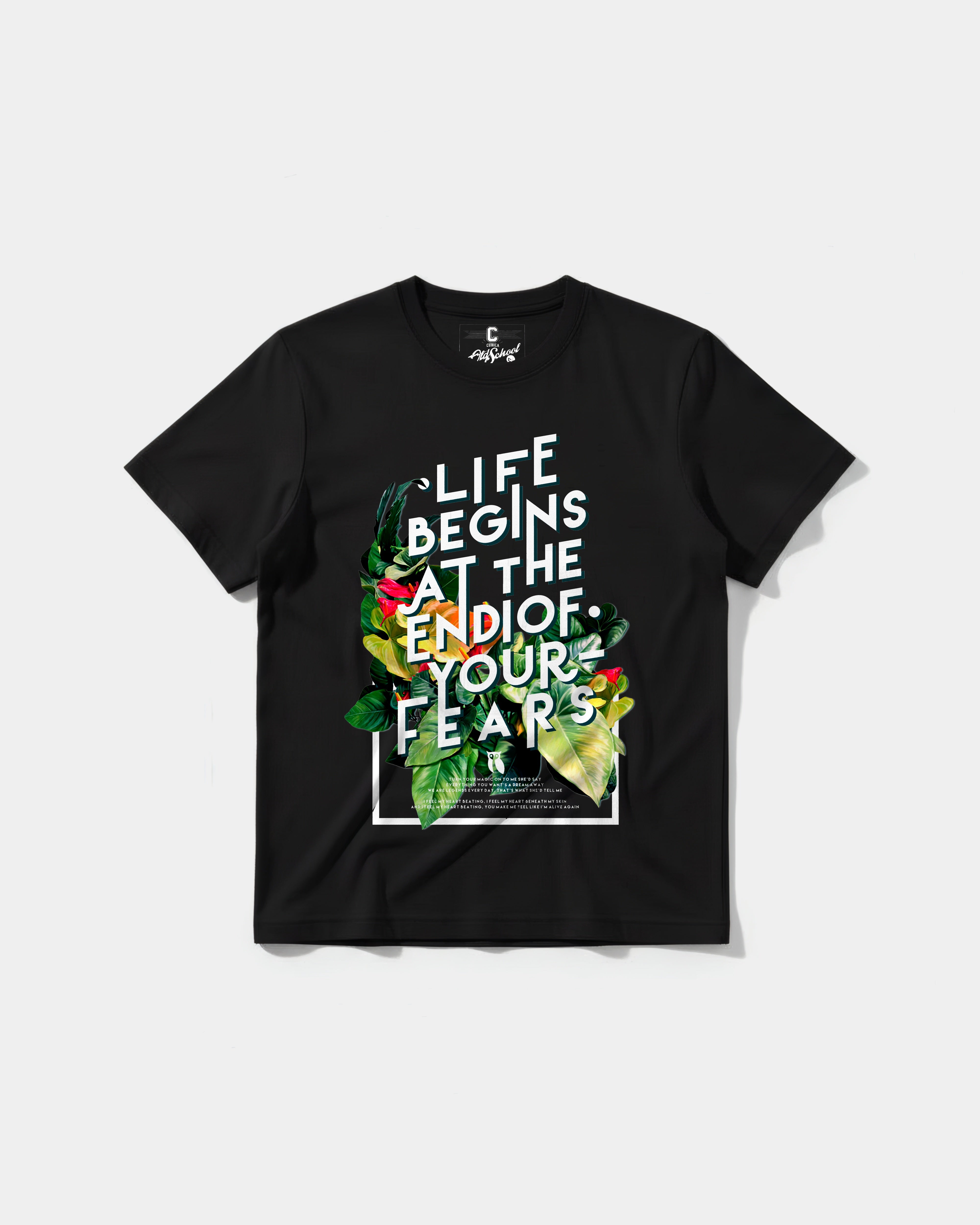 Camiseta Life Begins Big Front Regular Basic
