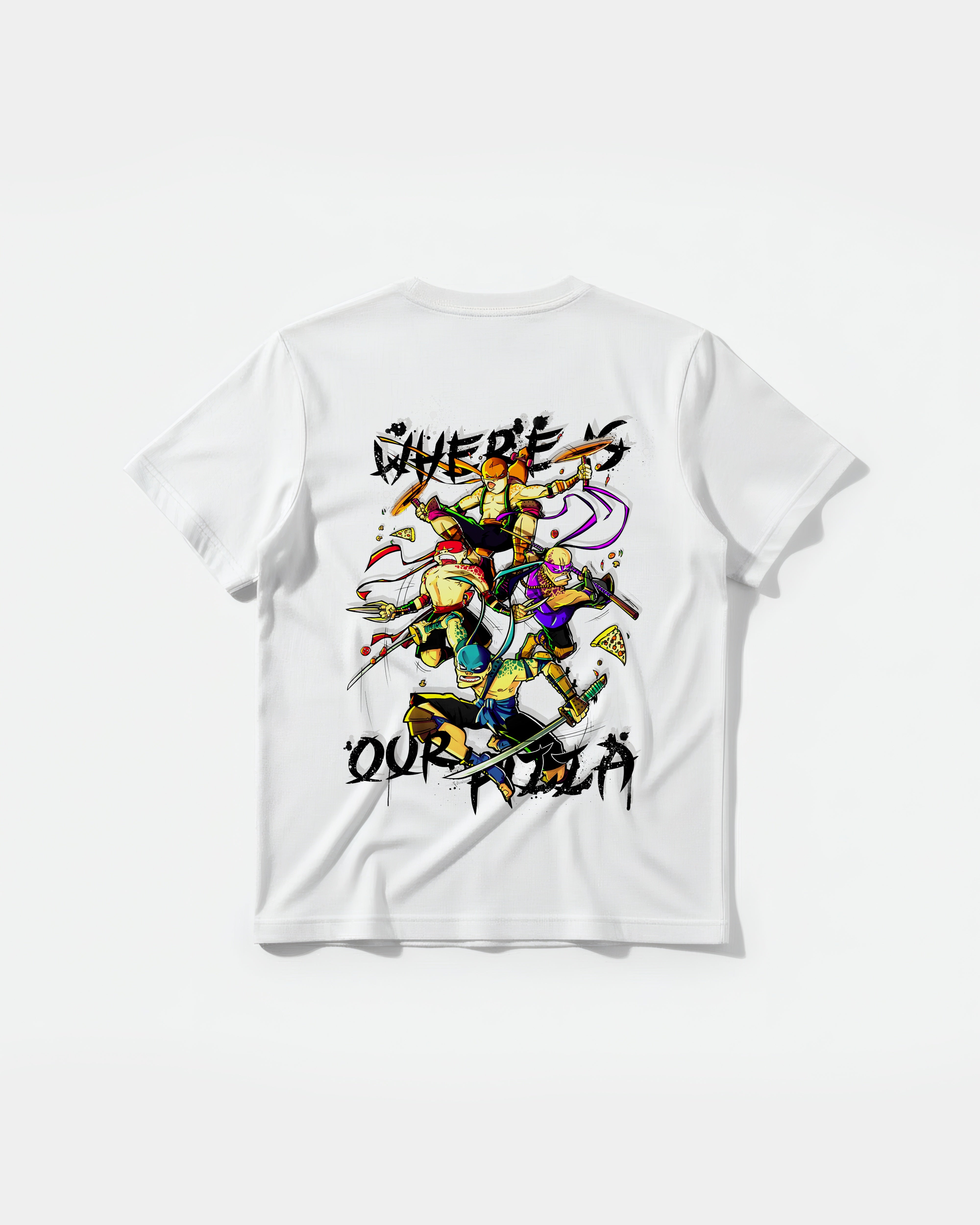 Camiseta Where's Our Pizza Big Back Regular Basic