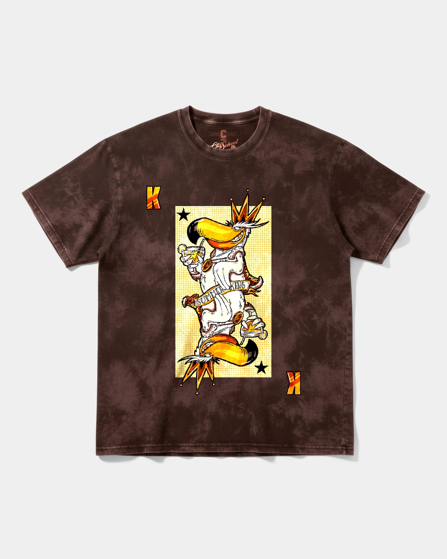 Camiseta King S Cocktail Big Front Oversize Acid Marron