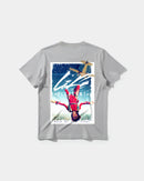 Camiseta Life Is Pleasant Big Back Regular Basic Gris