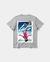 Camiseta Life Is Pleasant Big Back Regular Basic Gris