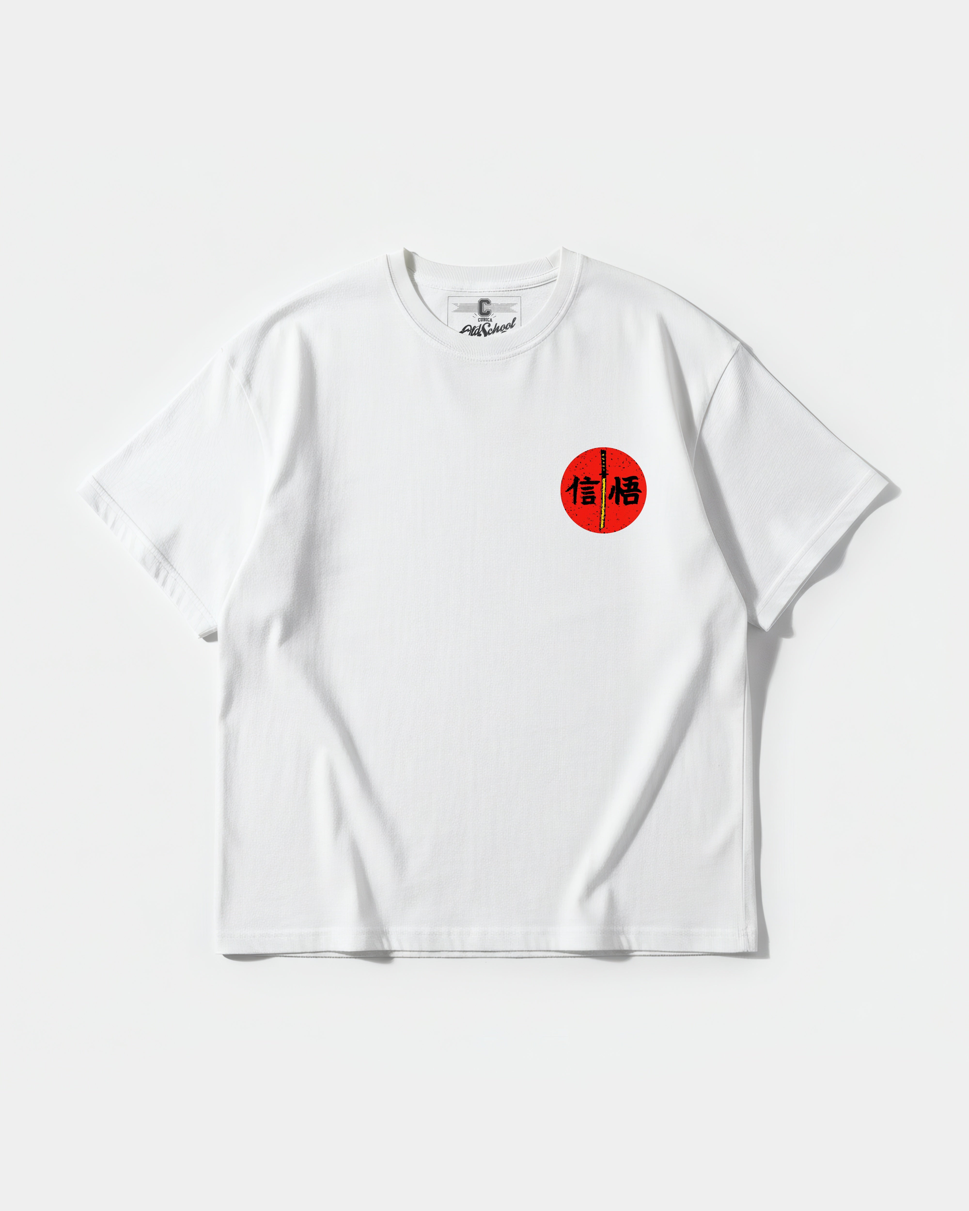 Camiseta Gorilla Samurai Pocket Front Oversize Basic Blanco