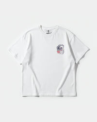 Camiseta Tropical Sound Pocket Front Oversize Basic Blanco