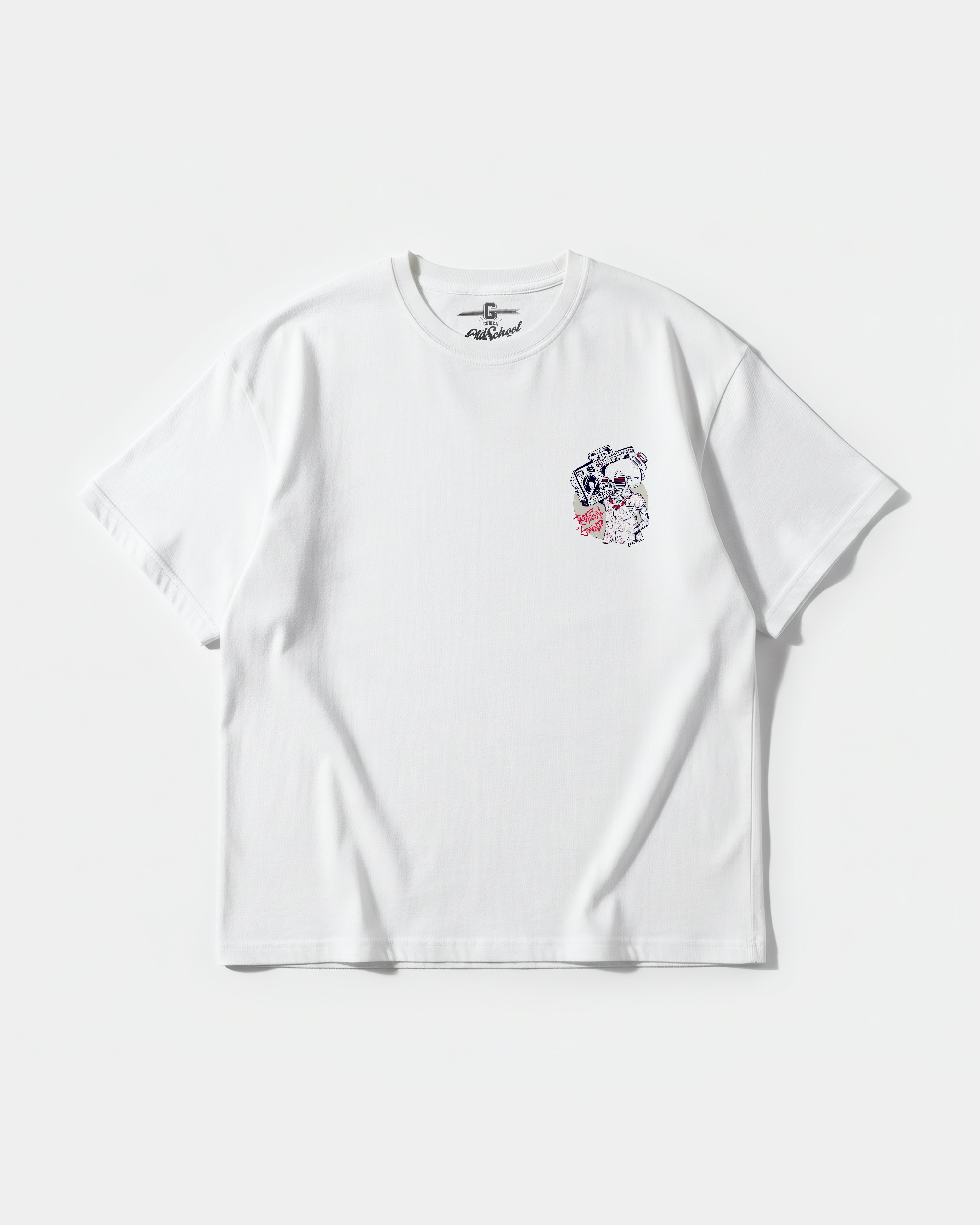 Camiseta Tropical Sound Pocket Front Oversize Basic