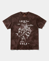 Camiseta Lucky Big Front Oversize Acid Marron