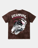 Camiseta Steampunk Retrofuturistic Big Back Oversize Acid Marron