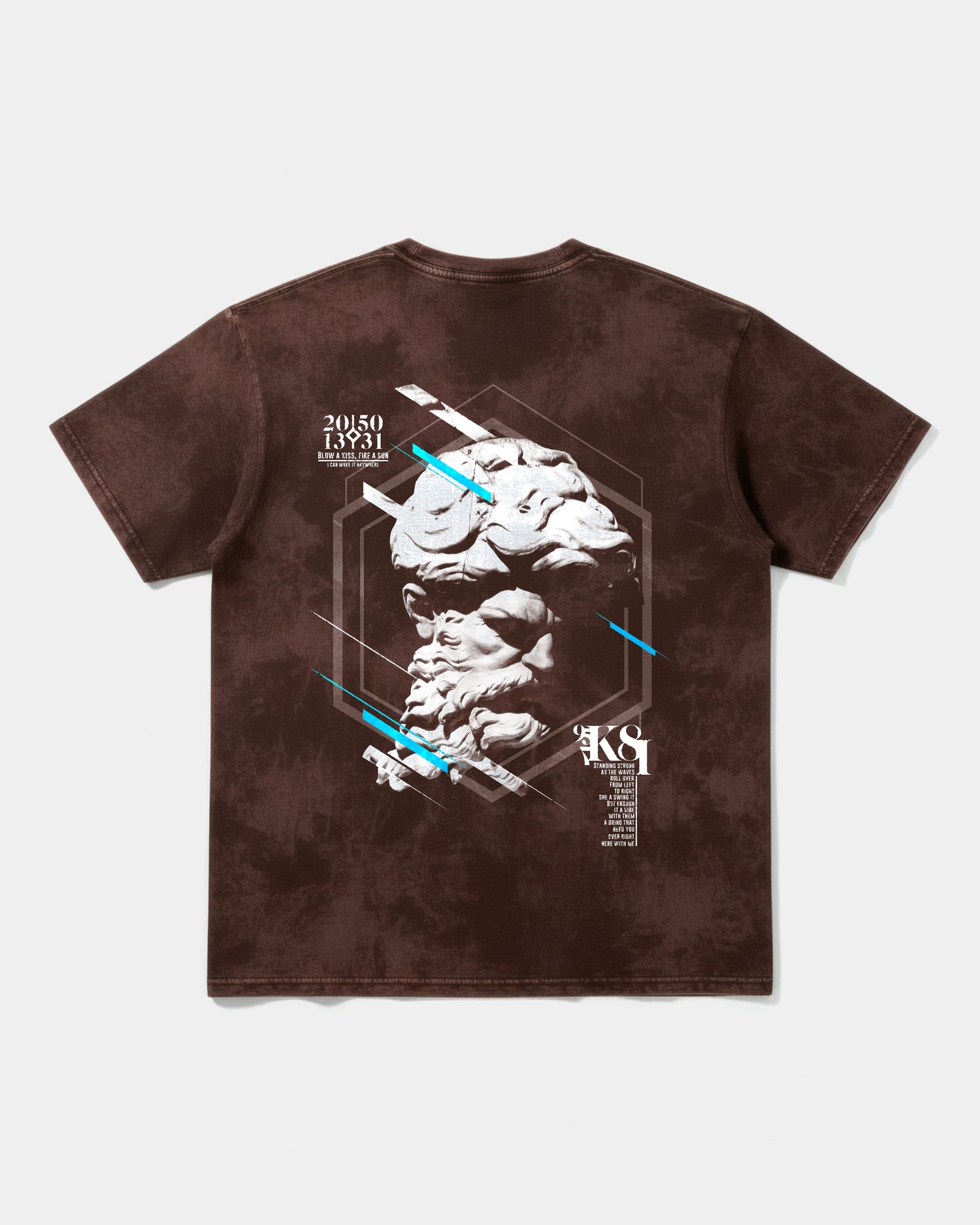 Camiseta Miguel Angel Big Back Oversize Acid Marron