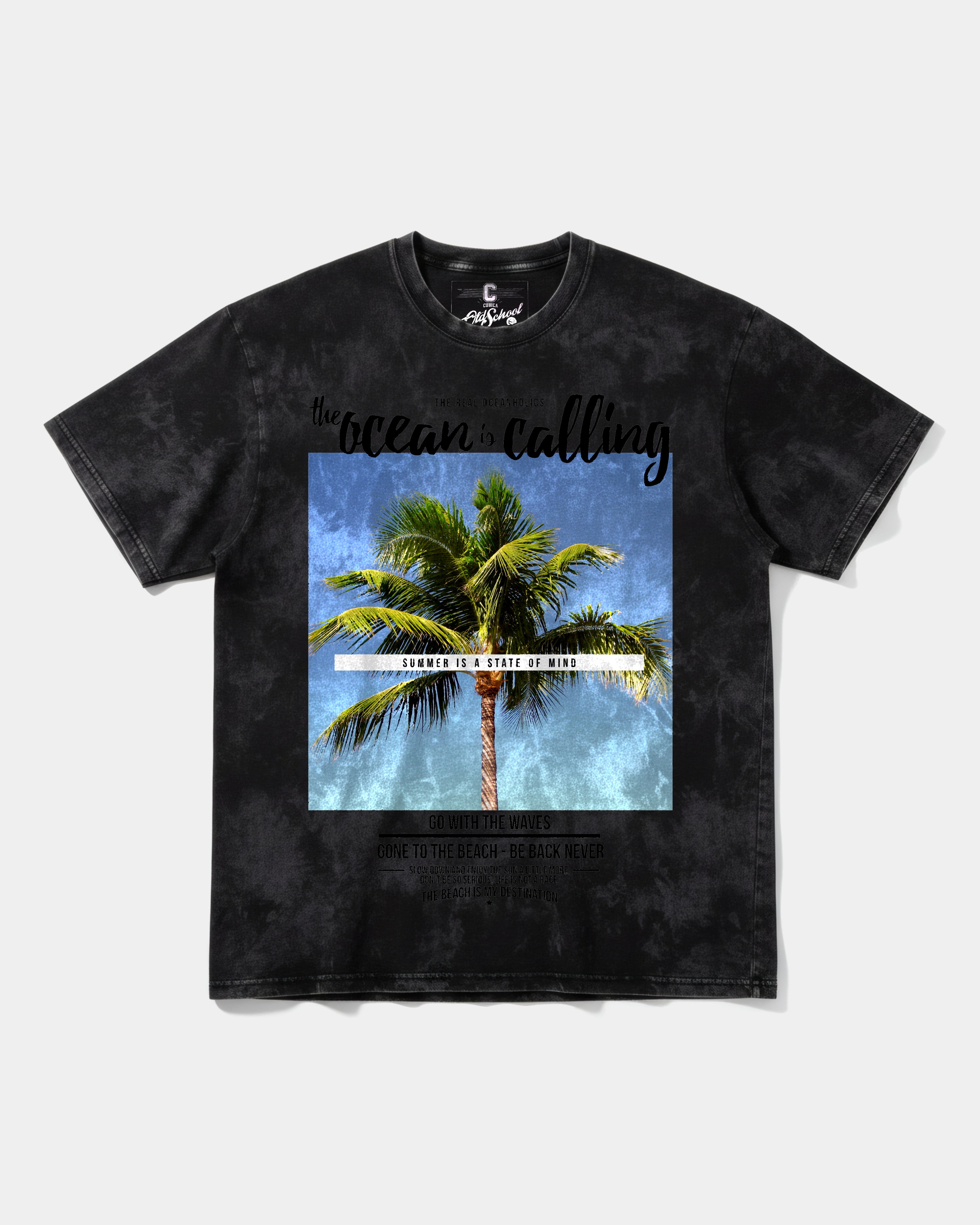 Camiseta Ocean Is Calling Big Front Oversize Acid