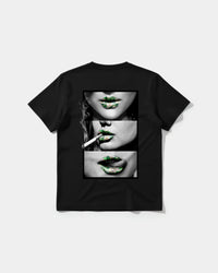Camiseta Green Kisses Big Back Regular Basic Negro