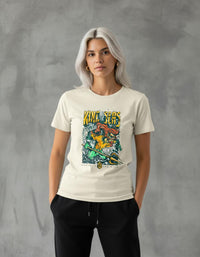 Modelo mide 1,64m y usa talla S
