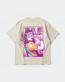 Camiseta Tokio 2050 Big Back Oversize Basic Beige