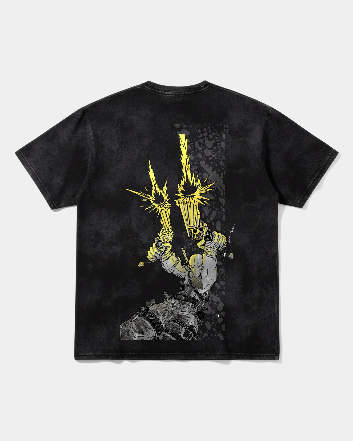 Camiseta Gun Pool Big Oversize Back Acid Negro