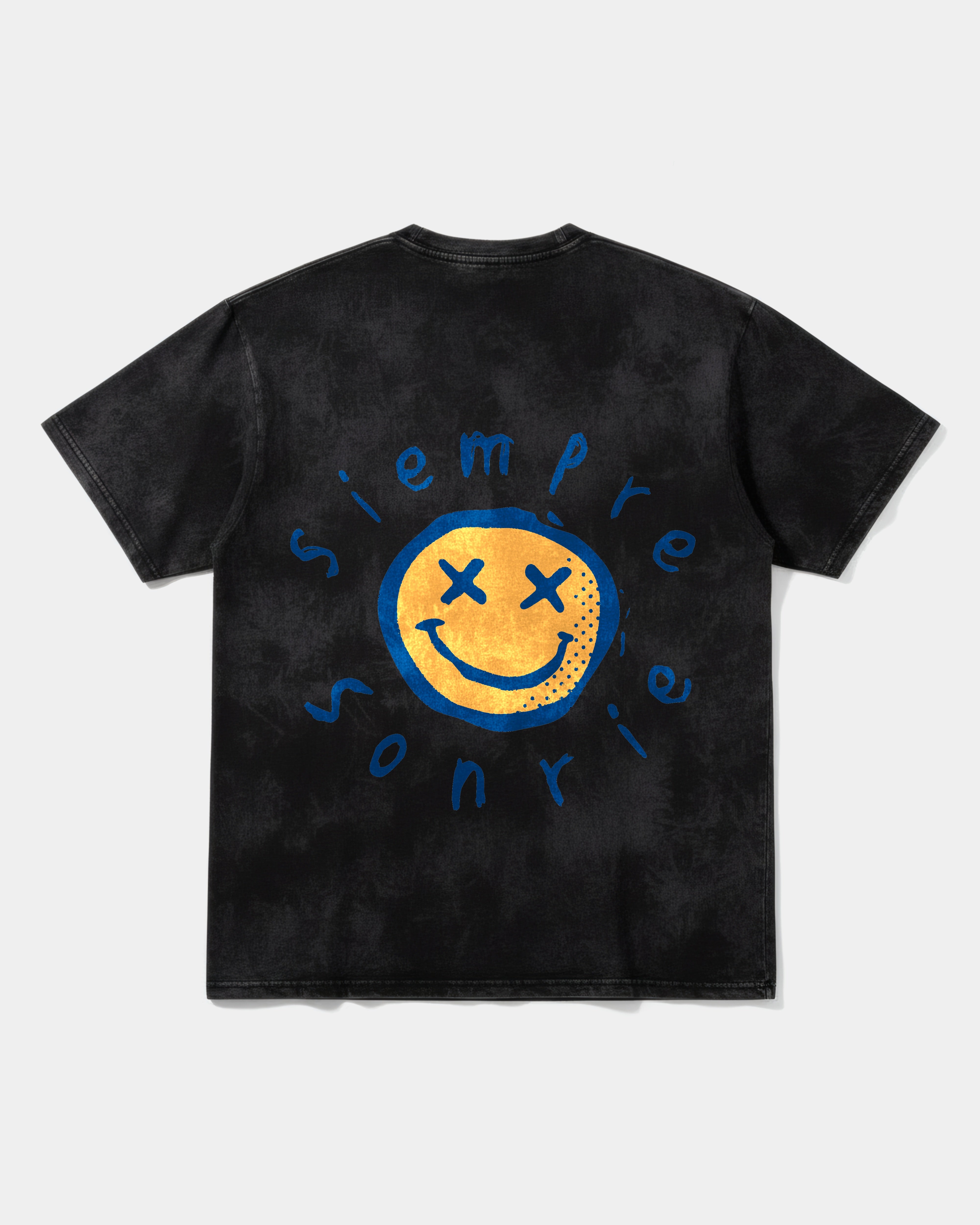 Camiseta Siempre Sonrie Pocket Espalda Oversize Acid